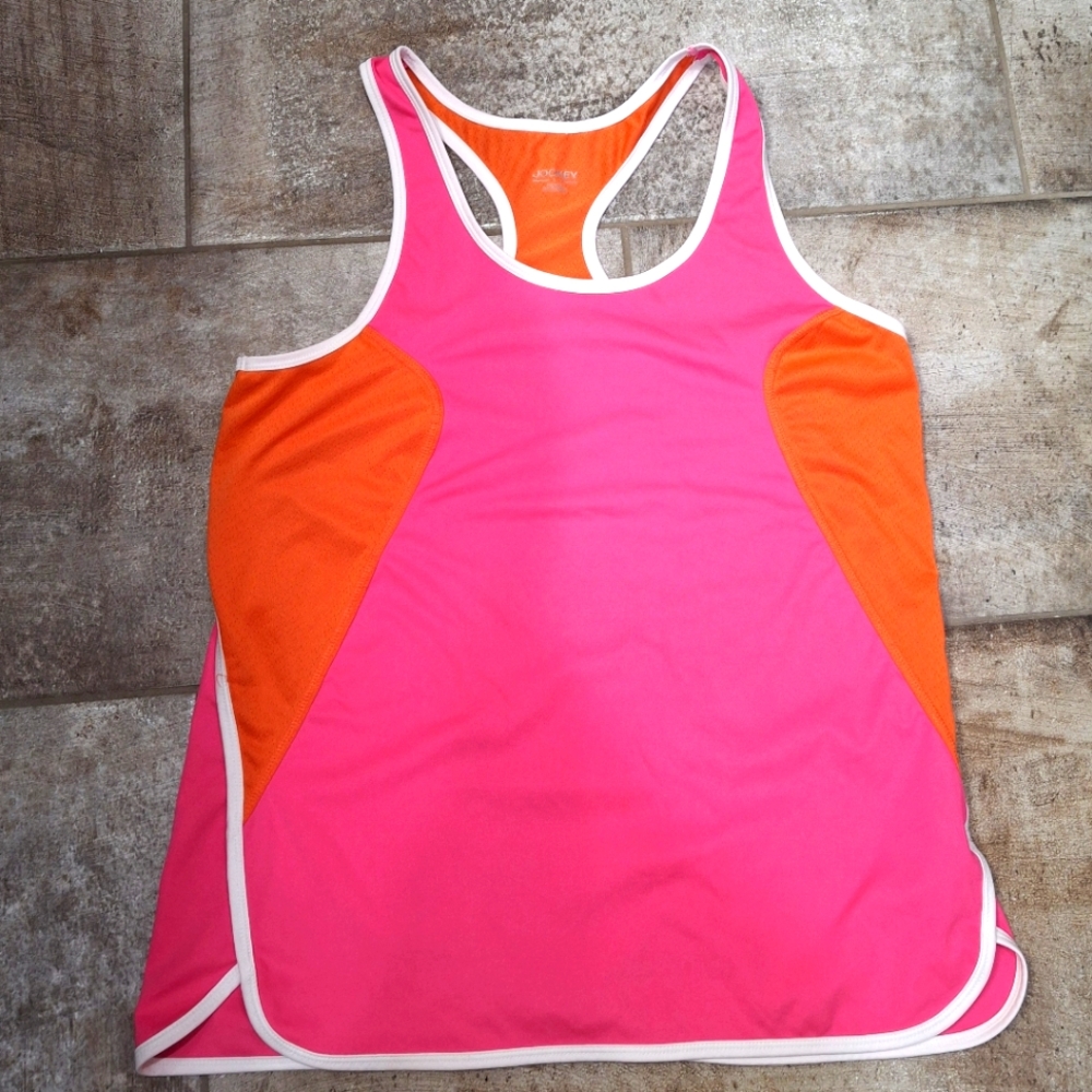 Jockey Orange Tank Top with White Trim